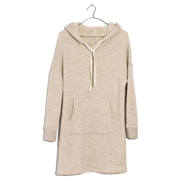 NWT Madewell Hooded Sweatshirt Dress in Slate Gray - Picture 4 of 8